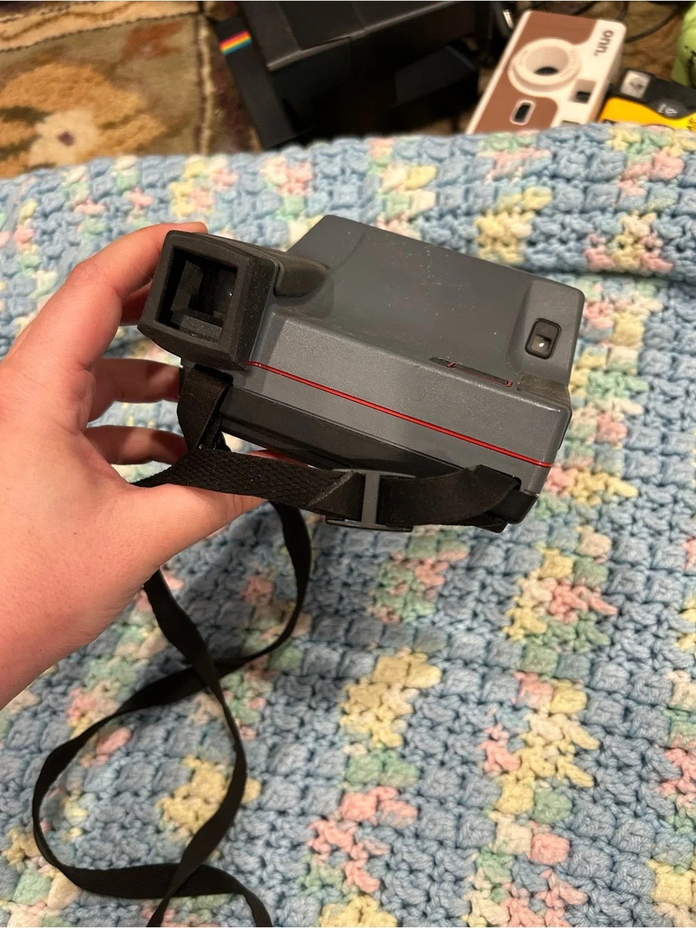 Polaroid Impulse Instant Camera - Gray with Red Trim